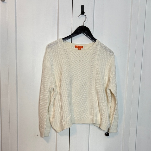 Joe Fresh Women's Ivory White Cable Knit Sweater - Large - Picture 1 of 3